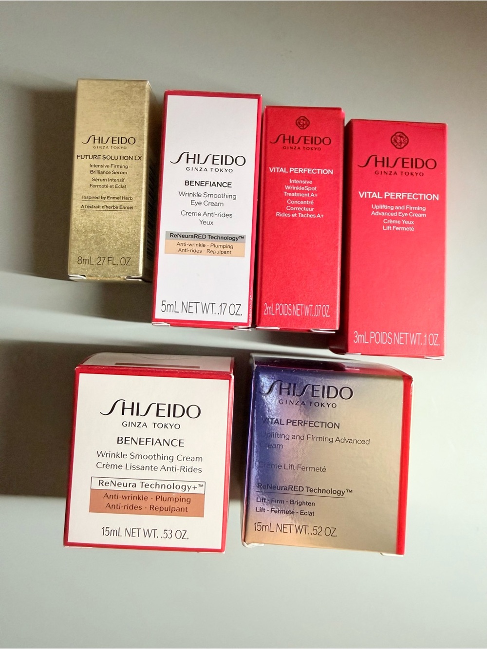 Shiseido Skincare Bundle - Future Solution LX, Benefiance & Vital Perfection